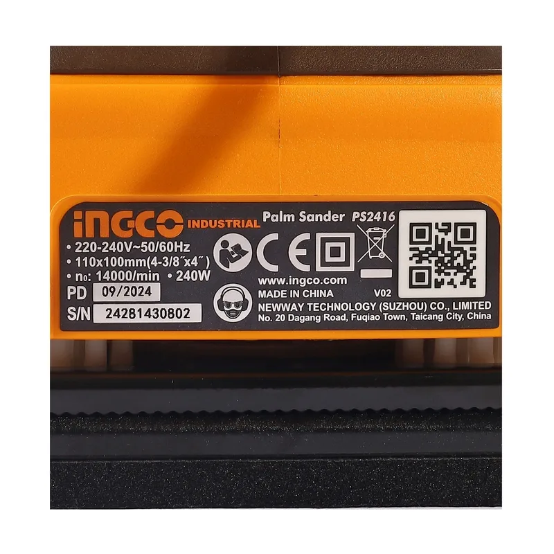 INGCO เครื่องขัดกระดาษทรายแผ่นไร้สาย 220V รุ่น PS2416 - Image 8