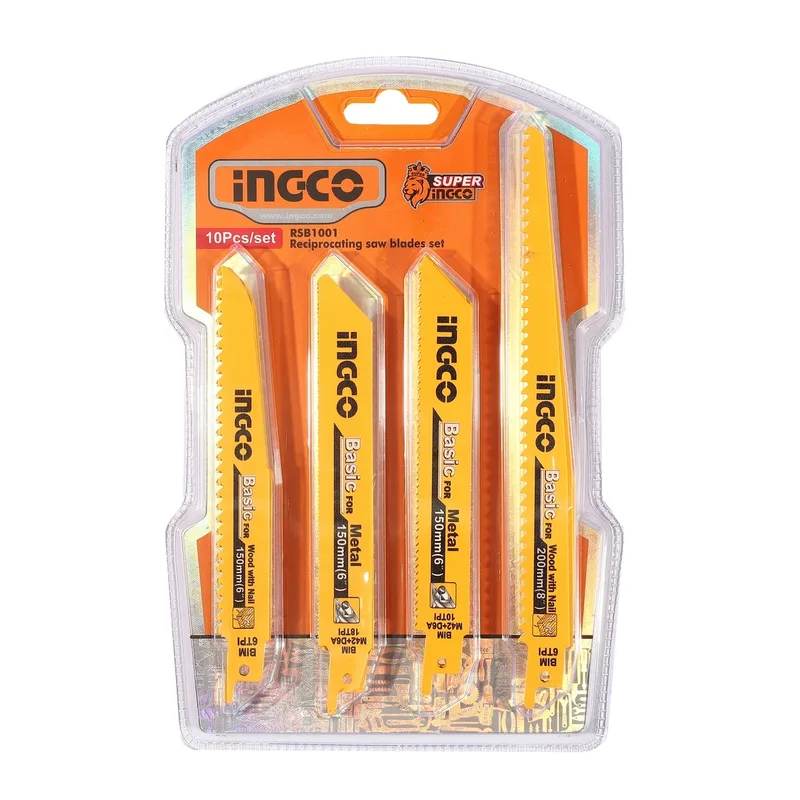 INGCO ชุดใบเลื่อยชัก 6T-18T 10 ชิ้น/ชุด รุ่น RSB1001 - Image 2