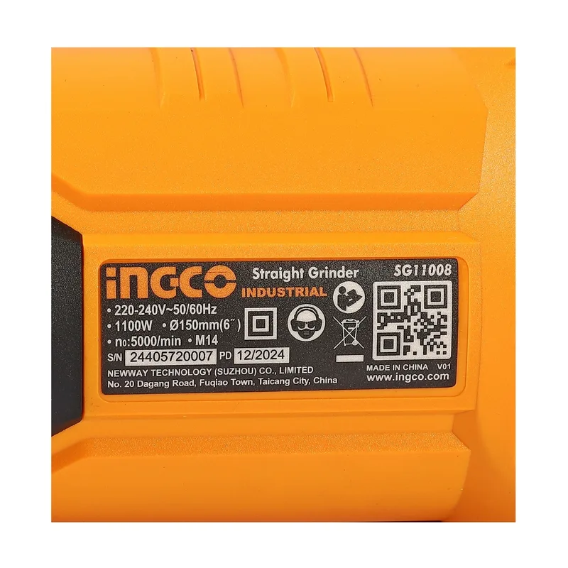 INGCO เครื่องเจียร์ไฟฟ้า 6 นิ้ว กำลัง 1100 W รุ่น SG11008 - Image 6