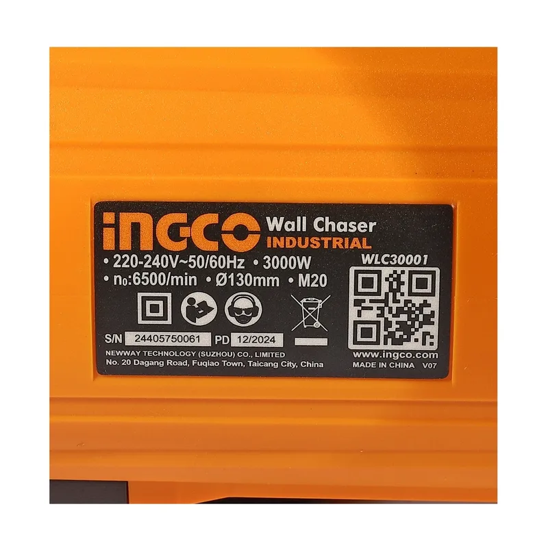 INGCO เครื่องเซาะร่องคอนกรีต (Wall Chaser) กำลัง 3000 W รุ่น WLC30001 - Image 6