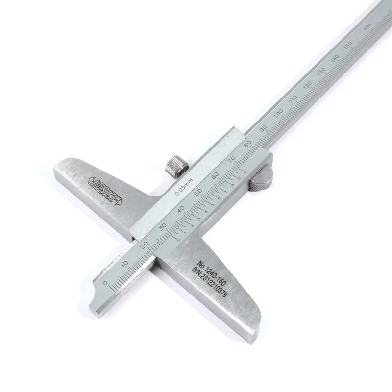 INSIZE เวอร์เนียร์วัดความลึกแบบอ่านสเกล ช่วงวัด 0-150 มม. ความละเอียด 0.05 มม. รุ่น 1240-150 - Image 4