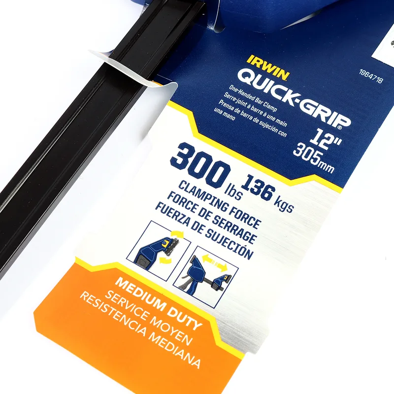 IRWIN แคลมป์มือกด Quick-Release รุ่น QC ขนาด 12 นิ้ว สำหรับงานไม้ รุ่น 1964718 - Image 3