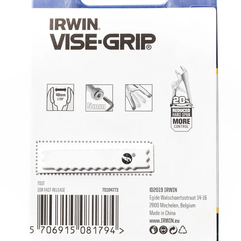IRWIN คีมล็อคปากตรง VISE-GRIP ขนาด 10 นิ้ว ด้ามยาง รุ่น 10R(FR) - Image 4