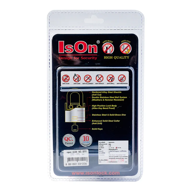 ISON กุญแจเหล็กคาร์บอน คอยาว 50L มม. 899-CS - Image 3