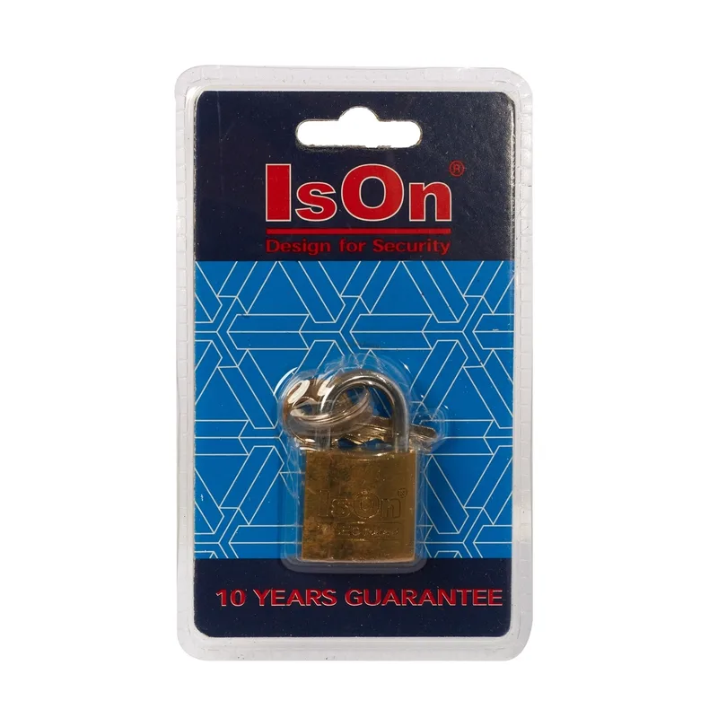 ISON กุญแจระบบสปริงเหล็กชุบ คอสั้น 25 มม.