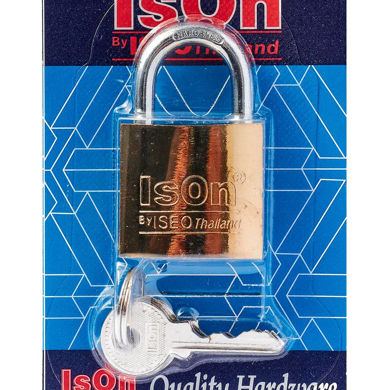 ISON กุญแจระบบสปริงเหล็กชุบ คอสั้น 32 มม. - Image 2