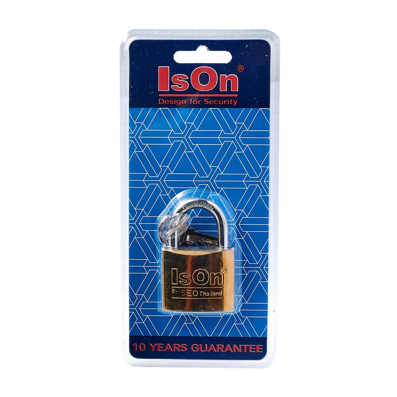 ISON กุญแจระบบสปริงเหล็กชุบ คอสั้น 38 มม.