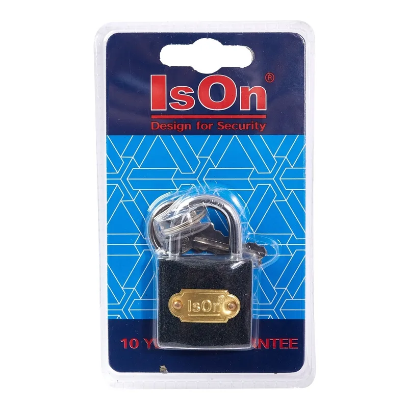 ISON กุญแจระบบสปริงเหล็กดำ คอสั้น 32 มม. - Image 2