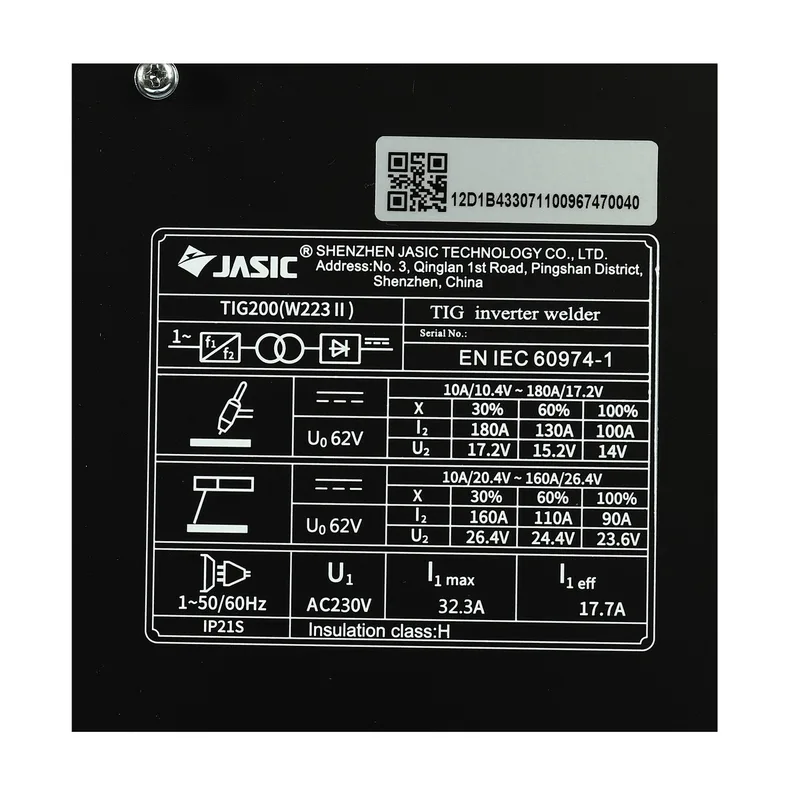 JASIC เครื่องเชื่อม TIG/MMA 200A DC INVERTER HF Start 1 เฟส 220V รุ่น TIG200W223 - Image 6