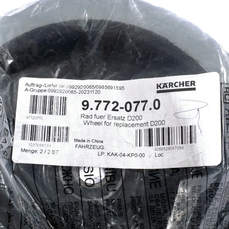 KARCHER อะไหล่ Spare Part WHEEL FOR REPLACEMENT D200 Code 9.772-077.0 - Image 4