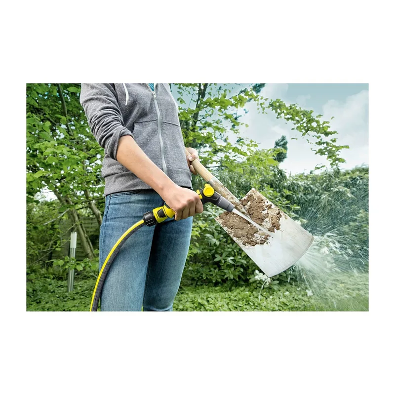 KARCHER ชุดปืนฉีดน้ำ ประกอบด้วยข้อต่อก๊อกน้ำ - ข้อต่ออเนกประสงค์ หัวฉีดน้ำปรับ 2 แบบ หัวฉีดตรง - กรวย - Image 3