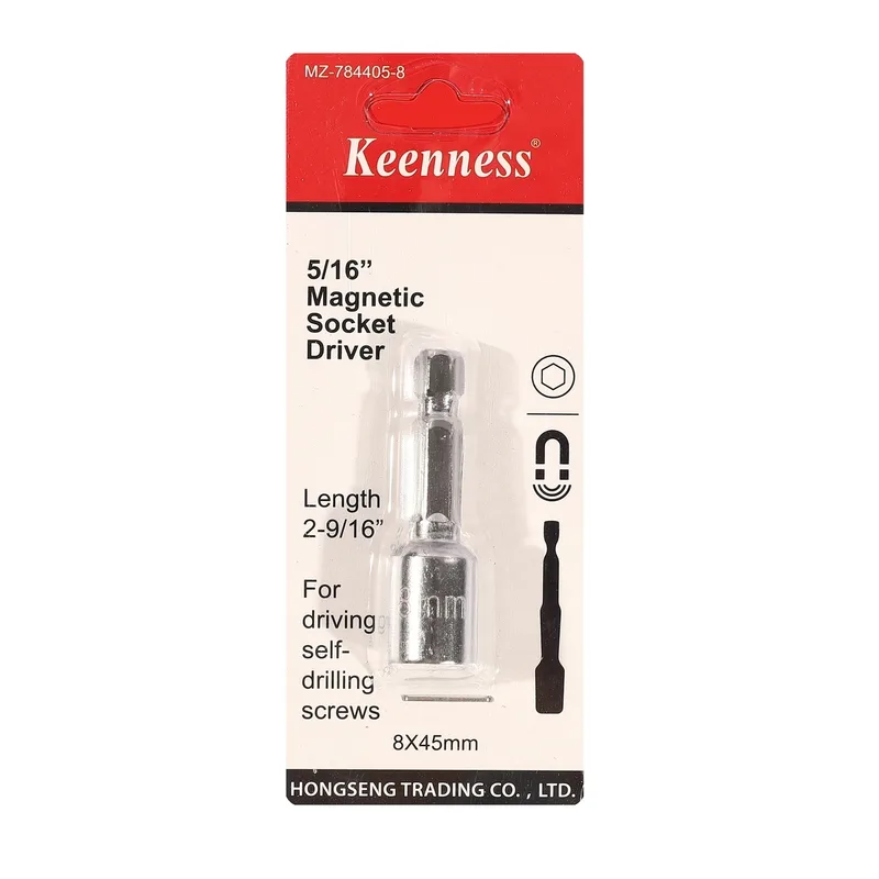 KEENNESS J118ดอกไขควงลูกบล็อค 8 MM/แม่เหล็กสีเงิน