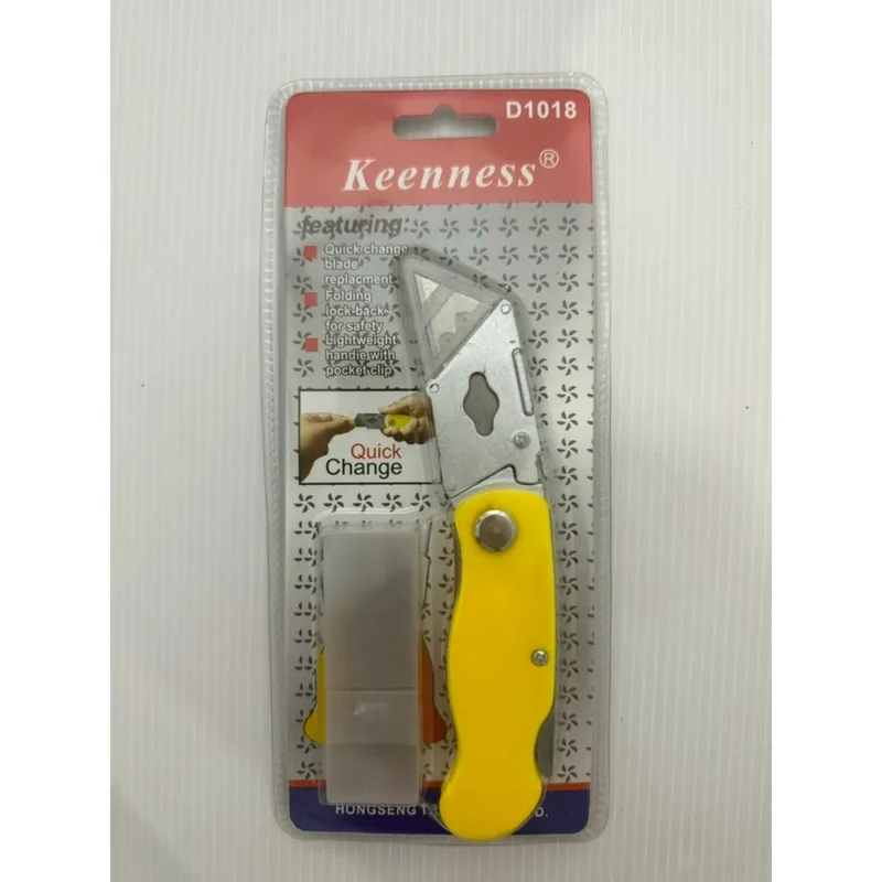 KEENNESS D1018 มีดคัตเตอร์+ใบมีด 5 ใบ (คละสี)