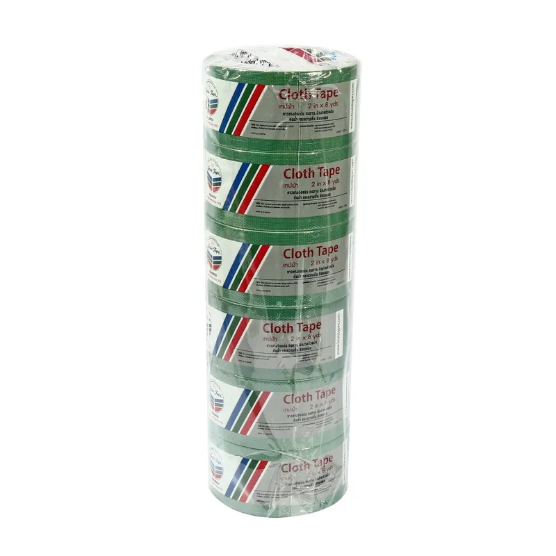 LOUIS TAPE เทปผ้าสีเขียว 2"X8 หลา (6 ม้วน/แพ็ค) - Image 3