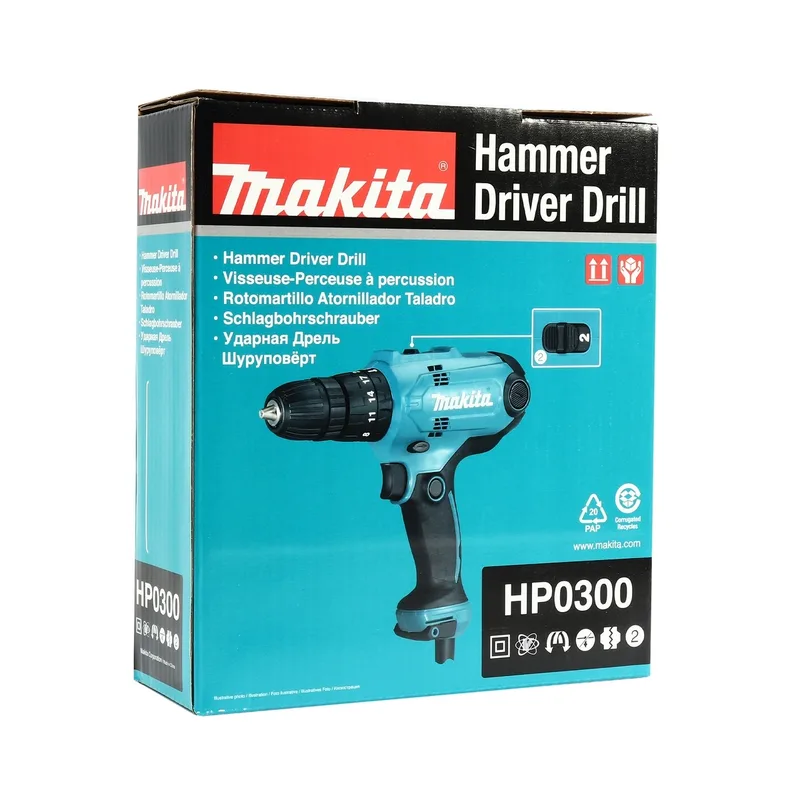 MAKITA สว่านกระแทกไฟฟ้า ขนาด 3/8" 320 วัตต์ ตั้งค่าแรงบิด รุ่น HP0300 - Image 6