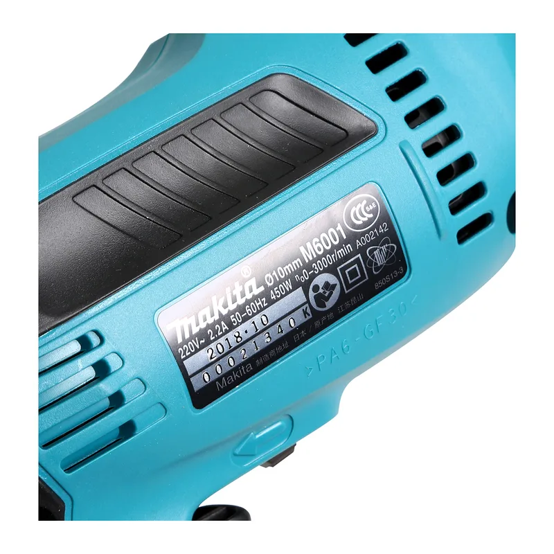 MAKITA สว่านไฟฟ้า ขนาด 3/8" 450 วัตต์ ปรับรอบ ซ้าย-ขวา รุ่น M6001B - Image 3