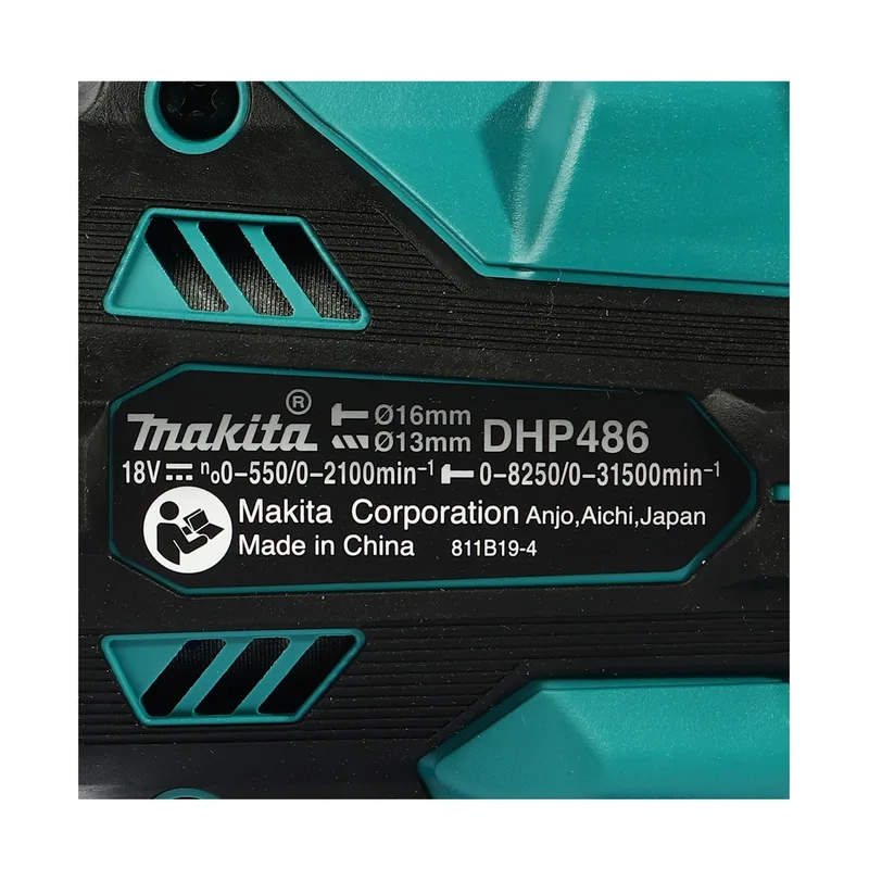 MAKITA สว่านกระแทกไร้สาย Brushless 18V ขนาด 13 มม. 130 N.m รุ่น DHP486RFJ - Image 7