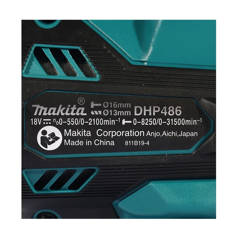MAKITA สว่านกระแทกไร้สาย Brushless 18V ขนาด 13 มม. 130 N.m รุ่น DHP486RTJ - Image 6