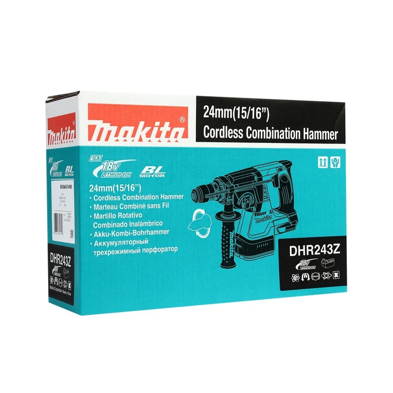MAKITA สว่านโรตารี่ไร้สาย Brushless 24 มม. 18V (ไม่รวมแบตเตอรี่) รุ่น DHR243Z - Image 7