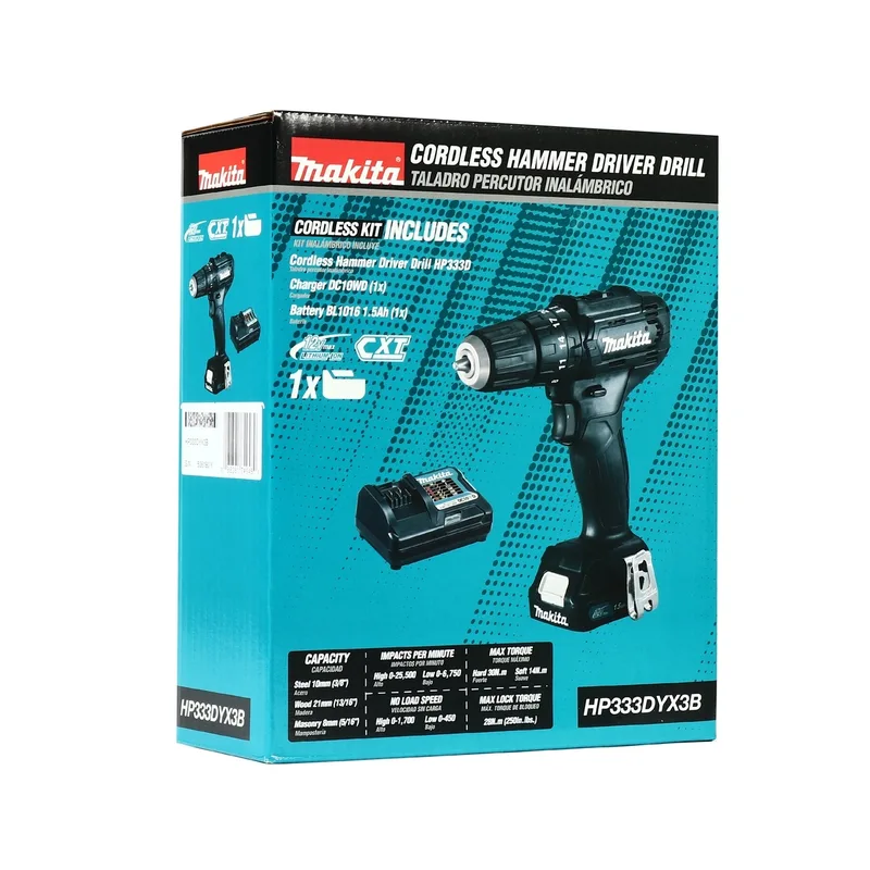 MAKITA สว่านกระแทกไร้สาย 12V ขนาด 13 มม. รุ่น HP333DYX3B - Image 7