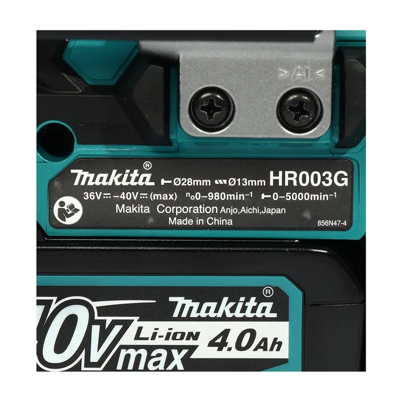 MAKITA สว่านโรตารี่ไร้สาย Brushless 28 มม. 40V พร้อมแบต 4 Ah รุ่น HR003GM201 - Image 6