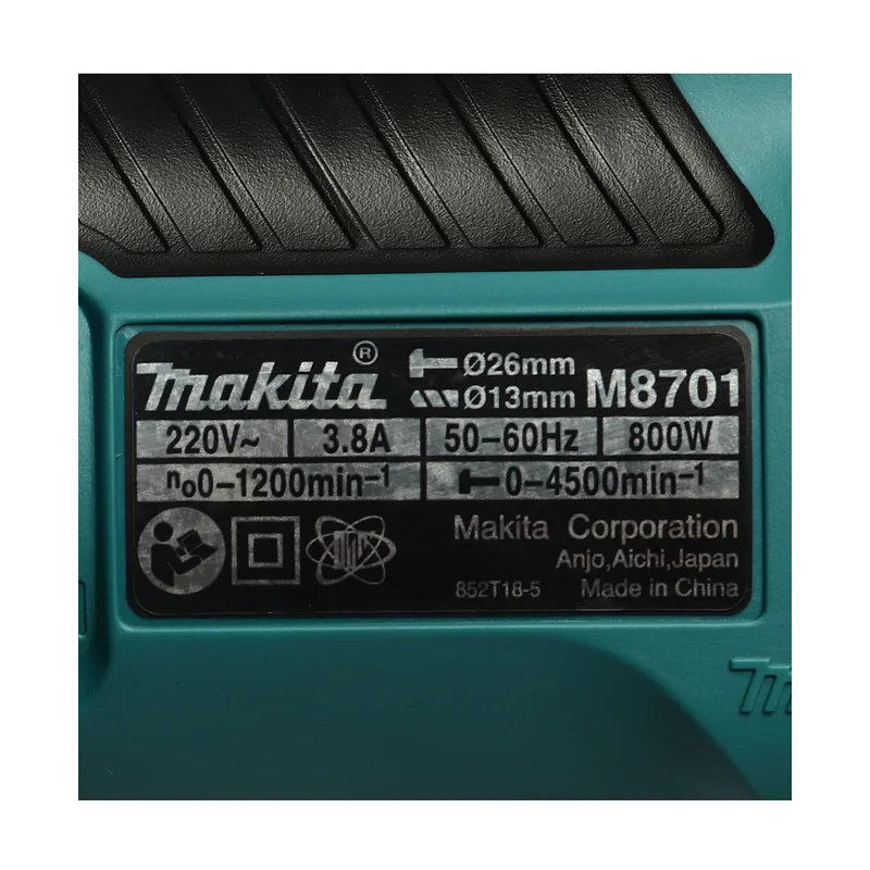 MAKITA สว่านกระแทกไฟฟ้า ขนาด 26 มม. 800 วัตต์ รุ่น M8701B26 - Image 4