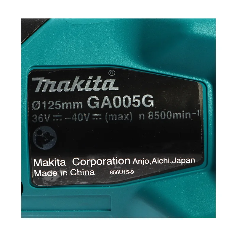 MAKITA เจียร์ 5"- 40VMAX/ SLIDE / เบรก รุ่น GA005GZ - Image 5