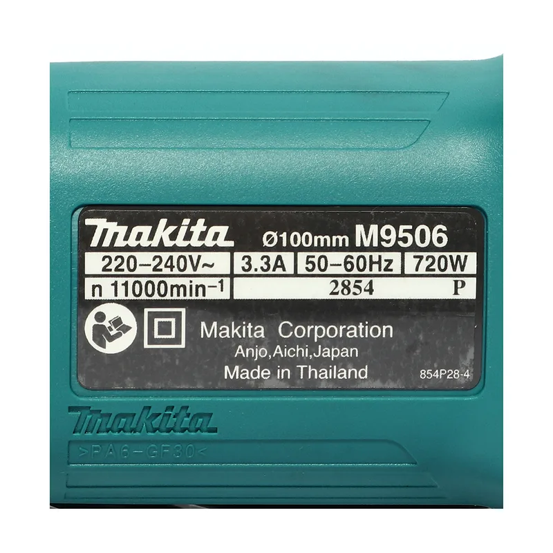 MAKITA เครื่องเจียร์ 4" (720W)-ข้าง รุ่น M9506B - Image 6