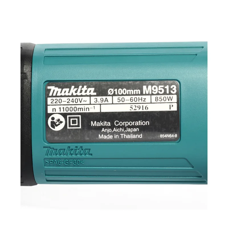 MAKITA เครื่องเจียร์ 4” (850W)-ท้าย รุ่น M9513B - Image 4