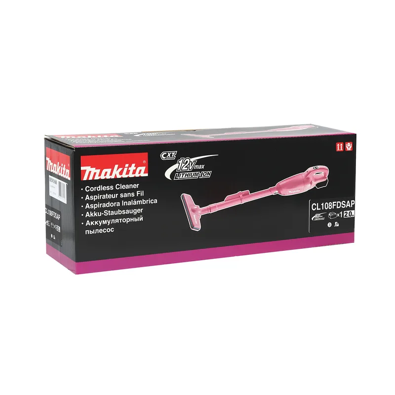 MAKITA ชุดเครื่องดูดฝุ่น12VMAX(2.0AH)สีชมพู รุ่น CL108FDSAP - Image 6