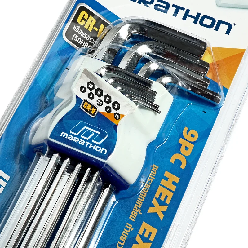 MARATHON ชุดประแจแอลหกเหลี่ยม ก้านยาวพิเศษ 9 ชิ้น - Image 2