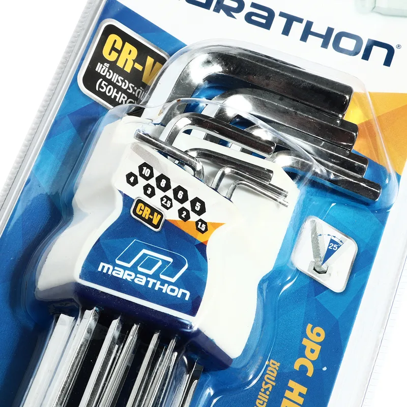 MARATHON ชุดประแจแอล6PT+บอล ยาวพิเศษ9ชิ้น (มม) - Image 2