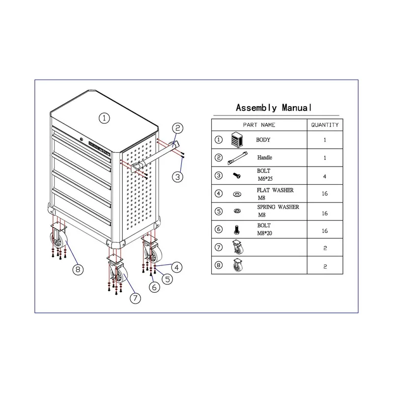 MARATHON ตู้เปล่าใส่เครื่องมือ 5 ลิ้นชัก - Image 3