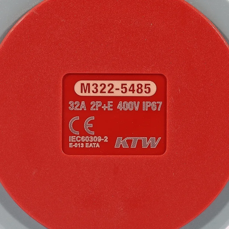 MARATHON IP67 ปลั๊ก-เมียติดผนัง 2P+E 32A-6H 400V - Image 5
