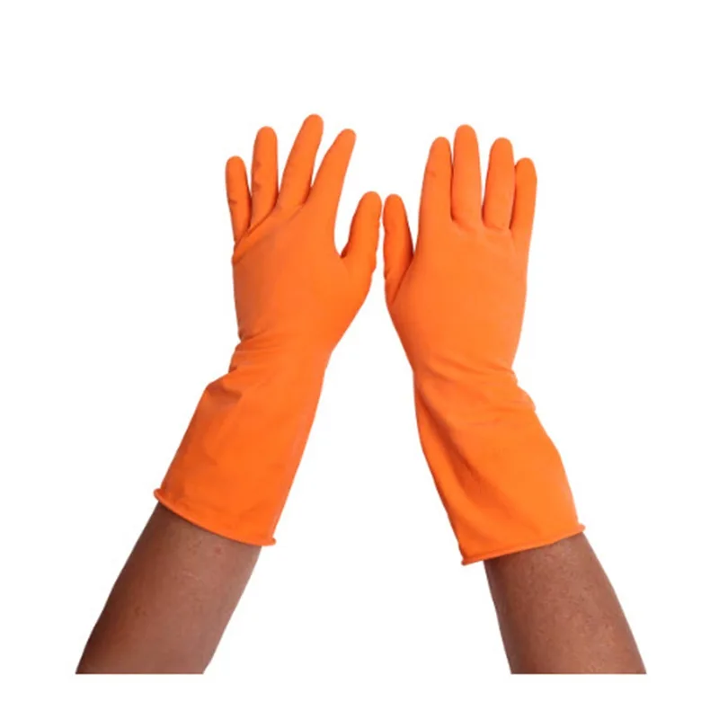 KRATING ถุงมือยางธรรมชาติ สีส้ม เล็ก S - Image 4