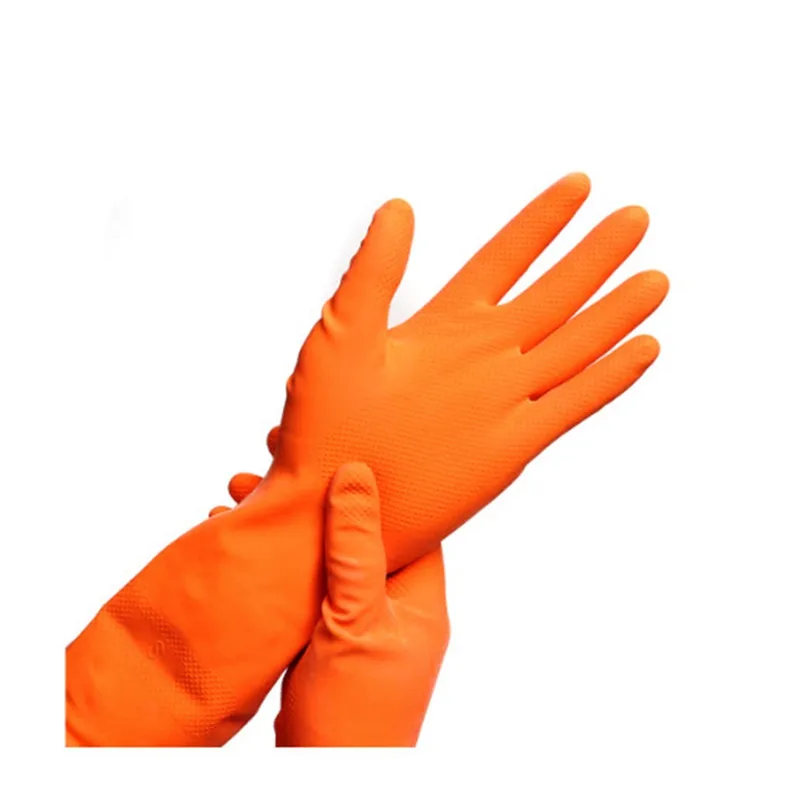 KRATING ถุงมือยางธรรมชาติ สีส้ม เล็ก S - Image 5