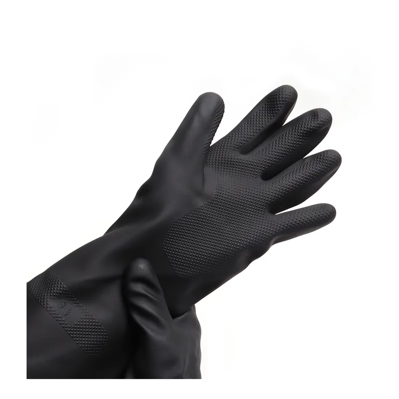 STRONGMAN ถุงมือยางธรรมชาติ ดำ 16" ไซส์ L - Image 3