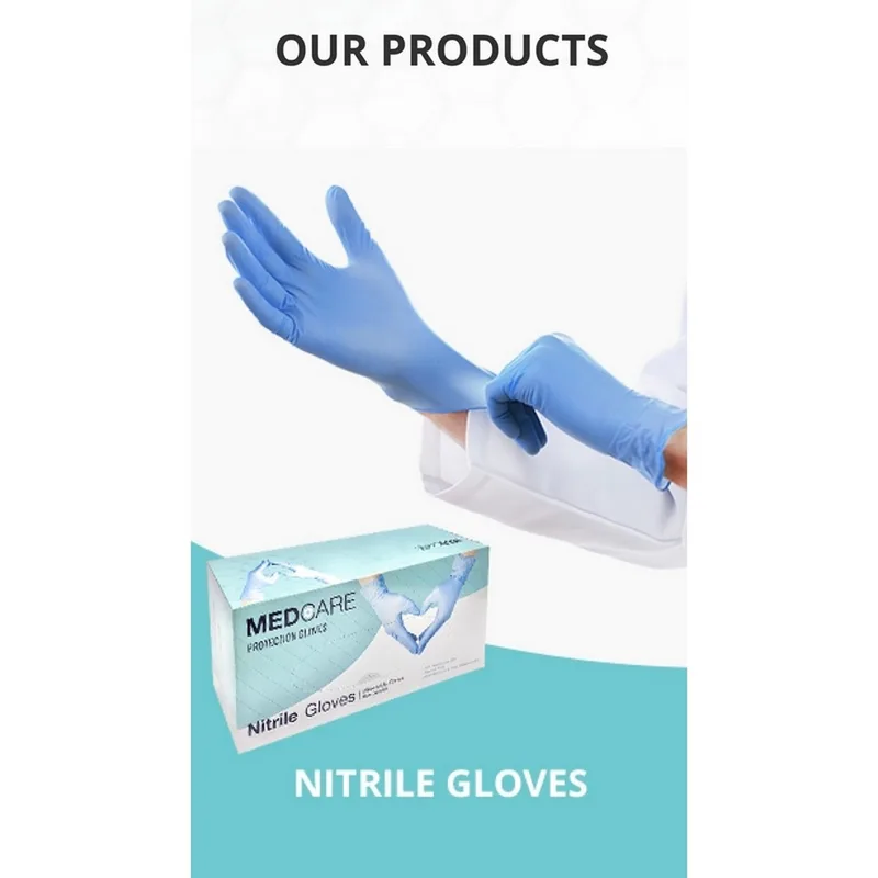MEDCARE ถุงมือยางไนไตร สีฟ้า L - Image 4