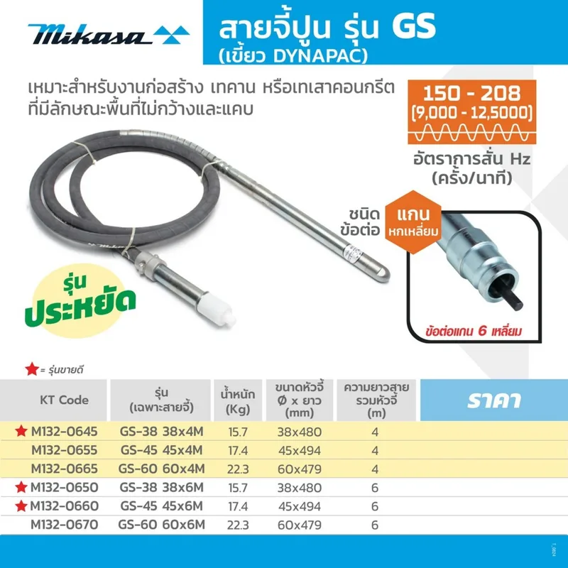 MIKASA สายจี้สวมเร็ว GS-60 60X6M รุ่นประหยัด - Image 8