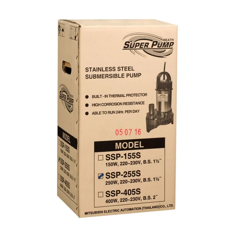 MITSUBISHI SSP-255S(.15)ปั๊มแช่สแตนเลส1 1/2"(1/3HP) - Image 3