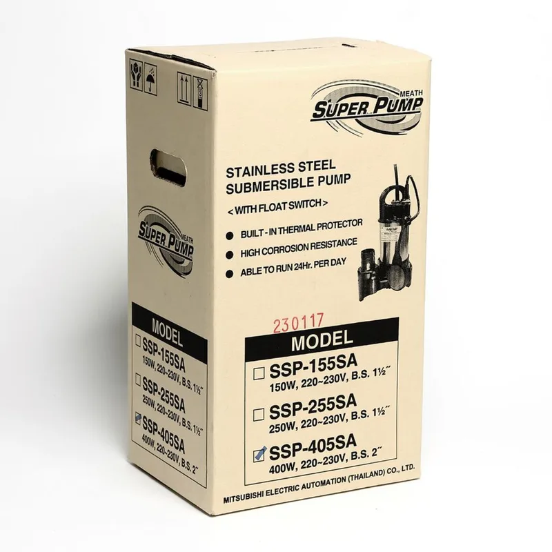 MITSUBISHI SSP-405SA(.15)ปั๊มแช่สแตนเลสแบบลูกลอย 2" - Image 6