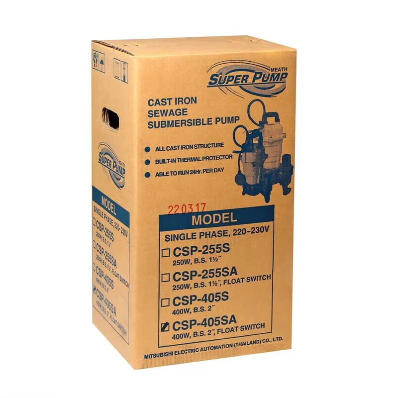 MITSUBISHI CSP-405SA ปั๊มแช่ดูดโคลนแบบลูกลอย 2" - Image 6