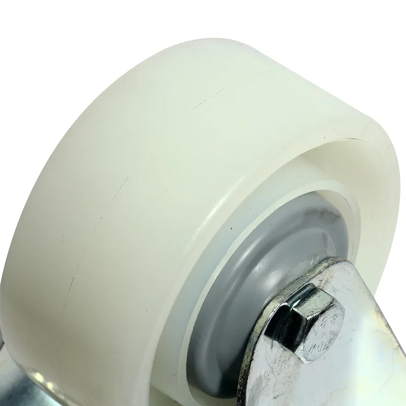 PAREO ลูกล้อไนล่อนขาเหล็กชุบซิงค์ แป้นตาย ขนาด80 มม. (3 นิ้ว) รับน้ำหนักได้ 100 กก. - Image 3