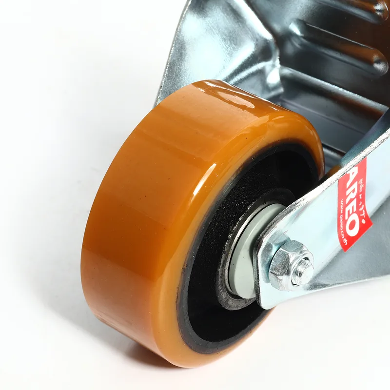 PAREO ลูกล้อโพลียูรีเทนแกนเหล็กหล่อ แป้นตาย 80 มม. (3 นิ้ว) รับน้ำหนักได้ 100 กก. - Image 3