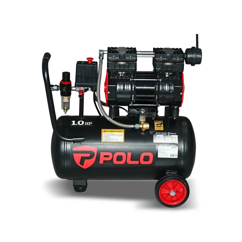 POLO ปั๊มลมออยล์ฟรี 1HP(4P) 24L รุ่น D7501-24 - Image 2