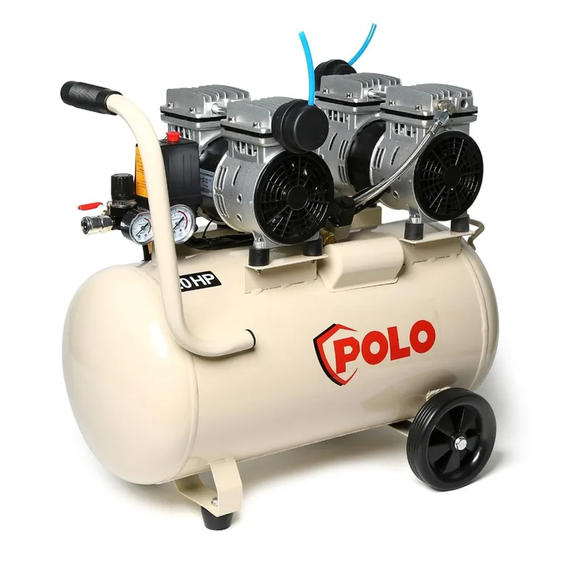 POLO ปั๊มลมออยฟรี 1.5HP 2 หัว 50L รุ่น OFS5502-50