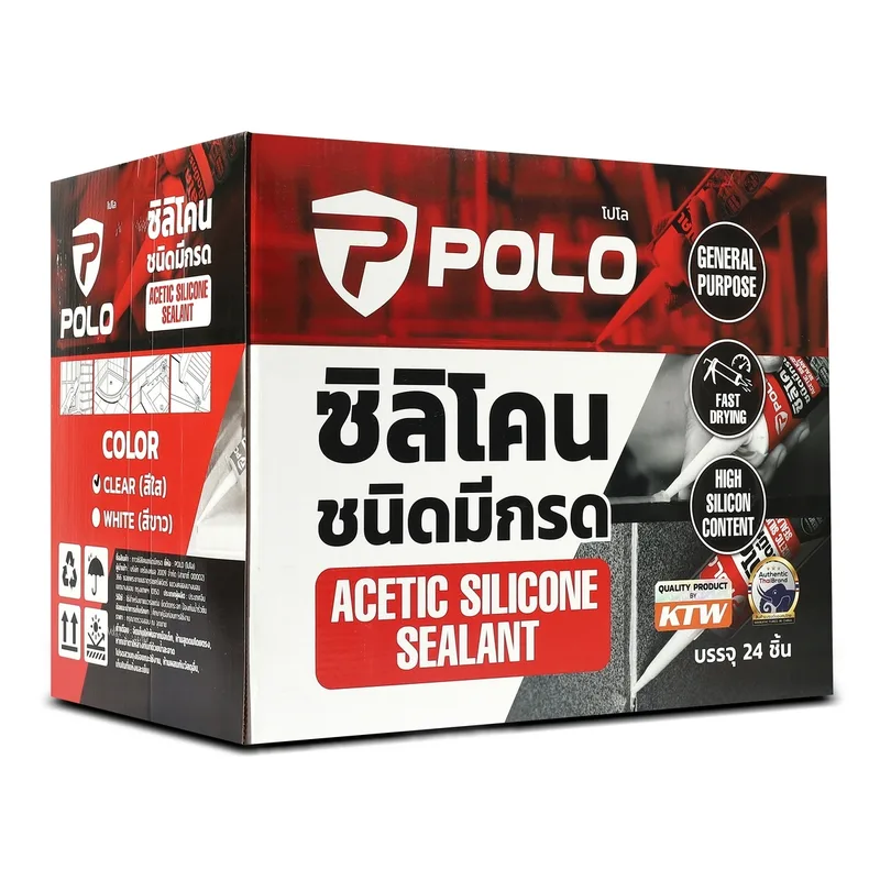 POLO ซิลิโคนชนิดมีกรด 280 มล. สีใส - Image 7