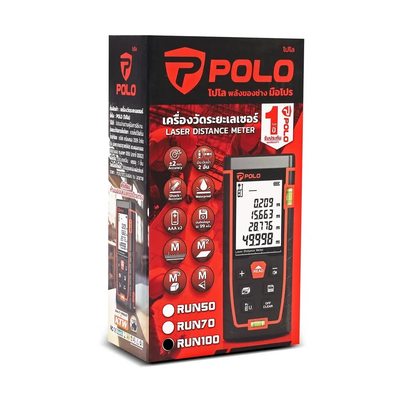 POLO เครื่องวัดระยะทางเลเซอร์ 100 เมตร รุ่น RUN100 - Image 7