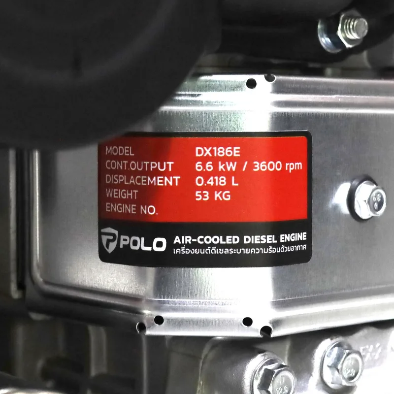 POLO เครื่องยนต์ดีเซลสตาร์ทไฟฟ้า 9.0HP รุ่น DX186E - Image 6