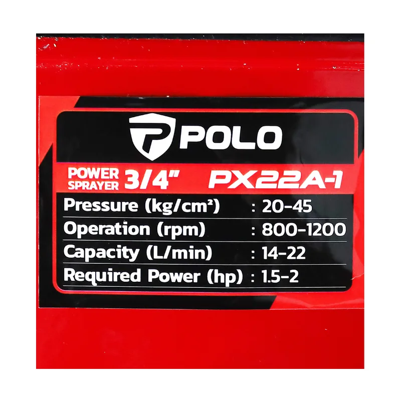 POLO เครื่องพ่นยา 3 สูบ 3/4"(MANUAL) รุ่น PX22A-1 - Image 6